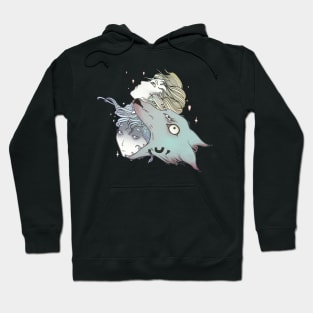 Gothic Wolf Artwork With Girls Hoodie